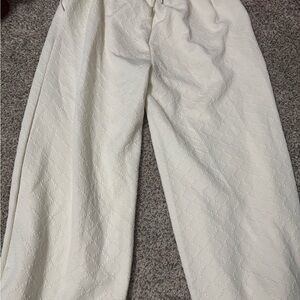 Polagram Cream Textured Joggers